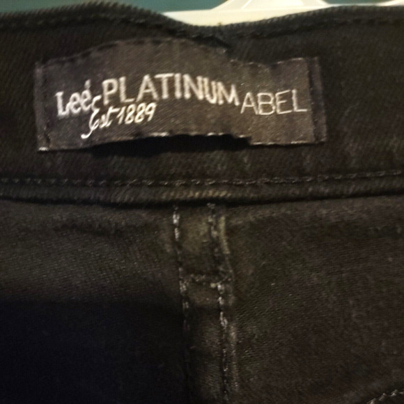 Lee Platinum Label Womens Jeans Black 16 Short Stretch Straight Leg - Picture 2 of 6